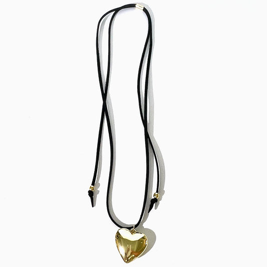 Timeless 18K Gold-Plated Titanium Heart Pendant Necklace for Women