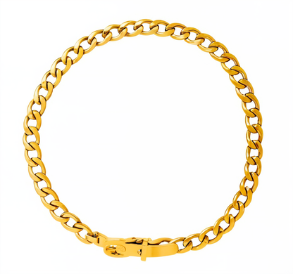 Bold Statement Jewelry for Parties — 18K Gold Plated Titanium Watch Knot Choker Necklace